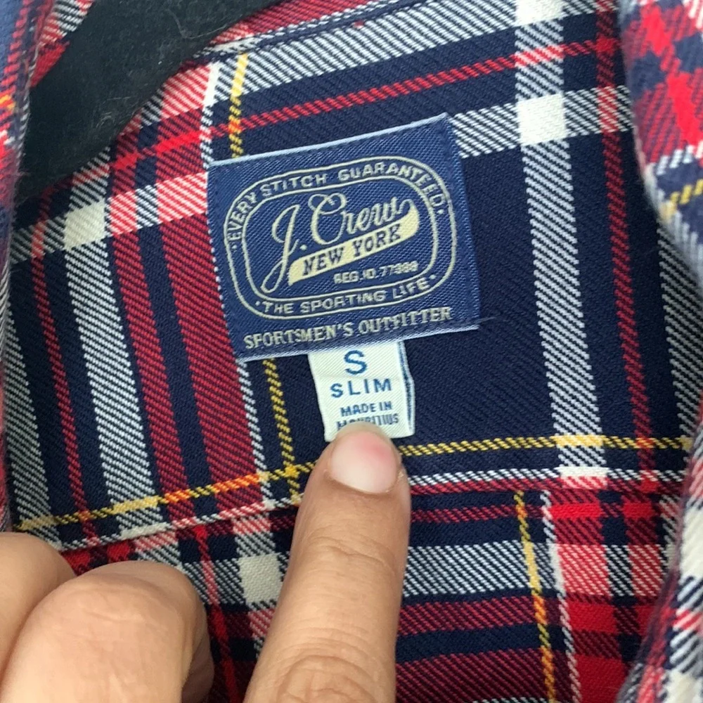 J crew oxfords shirt buffalo  plaid button down shirt size small